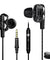 pTron Boom Pro 4D Deep Bass Dual Driver Wired Earphones with Mic for All Smartphones - (Black & Silver)
