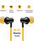 pTron InTunes Beats In-Ear Magnetic Stereo Wireless Neckband with Mic - (Black/Yellow)