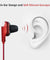 pTron Boom One In-Ear Stereo Sound Wired Earphones with Mic & Volume Control - (Red)