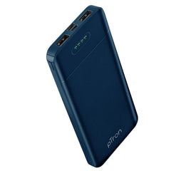 pTron Dynamo Evo 10000mAh Li-Polymer Power Bank, Made in India, 10W 2.1A Fast Charging Power Bank for Smartphones & Dual USB Ports, Type C & Micro USB Input, Safe & Reliable (Blue)