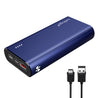 pTron Dynamo Elite 20000mAh Power Bank, 18W Fast Charge Type-C, Sturdy Design, Type-C & Micro USB Input Ports, Safe & Reliable, Li-Polymer Power Bank for Smartphones & Other Smart Device (Blue)