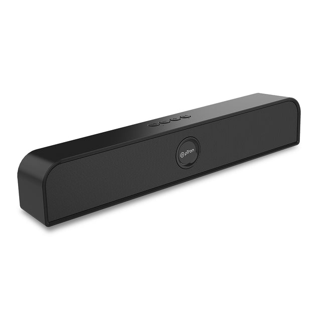 pTron Musicbot Evo with 10Hrs Playtime, Punchy Bass & Aux Port 10 W Bluetooth Soundbar  (Black)