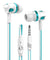pTron HBE Melo Stereo Sound 3.5mm Audio Jack Wired Earphones with Mic - (Blue/White)