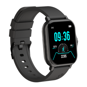 pTron Pulsefit P261 Bluetooth Calling Smartwatch with 4.3 cm Full Touch Color Display, Real Heart Rate Monitor, SpO2, 150+ Watch Faces, 5 Days Battery Life Fitness Trackers & IP68 Waterproof (Black)