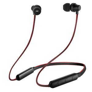 pTron InTunes Lite High Bass In-Ear Wireless Headphones With Mic - (Black/Red)