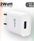 pTron Volta 12W Fast Charging USB Charger with 1m 2.4A Micro USB Cable, Made in India, BIS Certified Single Port USB Wall Adapter (White)