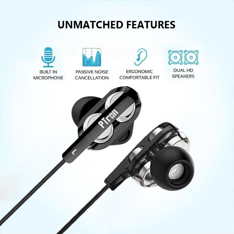 Buy Refurbished PTron HBE6 Earphone Metal Bass Headphone With