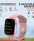 pTron Pulsefit P61 4.6 cm Full Touch Display Bluetooth Calling Fitness Smartwatch (Pink)