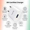 pTron Volta 12W Fast Charging USB Charger with 1m 2.4A Micro USB Cable, Made in India, BIS Certified Single Port USB Wall Adapter (White)