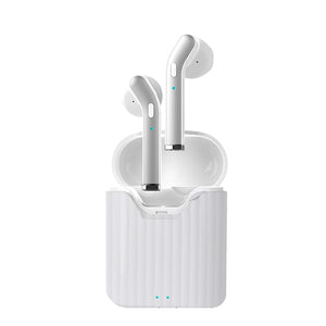 pTron Basspods 481 In-Ear True Wireless Bluetooth 5.0 Headphones with Deep Bass, Lightweight Earbuds with Passive Noise Cancellation, Instant Voice Assistant, 12Hrs Playtime with Case & Built-in HD Mic (White)