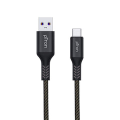 pTron Solero 3.1A USB Type-C to USB-A 2.0 USB Fast Charging Cable, 480Mbps Data Sync, Strong & Durable 1 m USB Cable for Type-C Devices - (Black)