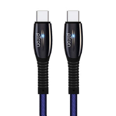 pTron Solero Plus 5.1A Superfast USB Type-C to USB Type-C Charging Cable, 480Mbps Data Sync, Strong & Durable 1.2 Meter Long USB Cable for Type-C Devices - (Blue)