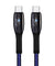 pTron Solero Plus 5.1A Superfast USB Type-C to USB Type-C Charging Cable, 480Mbps Data Sync, Strong & Durable 1.2 m USB Cable for Type-C Devices - (Blue)