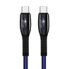 pTron Solero Plus 5.1A Superfast USB Type-C to USB Type-C Charging Cable, 480Mbps Data Sync, Strong & Durable 1.2 m USB Cable for Type-C Devices - (Blue)