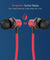 pTron Bassfest Plus Magnetic In-Ear Bluetooth 5.0 Wireless Headphones, Stereo Sound with Bass, IPX4 Water & Sweat Resistant, Voice Assistance, Ergonomic & Lightweight, Built-in Mic - (Black & Red)