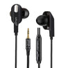 pTron Boom Lite in Ear Wired Earphones with Mic, Stereo Sound, Dual Drivers, Ergonomic & Secure-fit, 1.2M Tangle-Free Braided Cable, Gold-Plated 3.5mm Audio Jack, in-line Mic & Volume Control (Black)