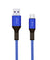 pTron Solero 3.1A USB Type-C to USB-A 2.0 USB Fast Charging Cable, 480Mbps Data Sync, Strong & Durable 1 m Long USB Cable for Type-C Devices - (Blue)
