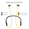 pTron Tangentbeat Magnetic In-Ear Wireless Bluetooth Headphones with Mic - (Black & Yellow)