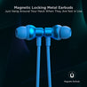 pTron Tangent Evo with 14Hrs Playback, Bluetooth 5.0 Wireless Headphones with Deep Bass, IPX4 Water Resistance, Ergonomic & Snug-fit, Voice Assistance, Magnetic Earbuds & Built-in HD Mic (Blue)