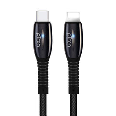 pTron Solero Evo 2.4A USB Type-C to iOS Devices Charging Cable, 480Mbps Data Sync, Strong & Durable 1.2 m Long USB Cable- (Black)