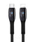pTron Solero Evo 2.4A USB Type-C to iOS Devices Charging Cable, 480Mbps Data Sync, Strong & Durable 1.2 m Long USB Cable- (Black)