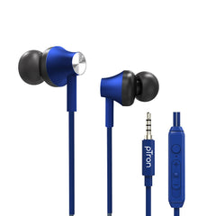 PTron Pride Evo Wired In-Ear Earphone With Mic (Blue)