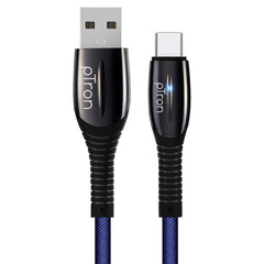 pTron Solero Plus 5.1A Superfast USB Type-C to USB-A 2.0 USB Charging Cable, 480Mbps Data Sync, Strong & Durable 1.2 Meter Long USB Cable for Type-C Devices - (Blue)