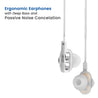 pTron Boom Ultima 4D Dual Driver in-Ear Wired Headphones with Mic - (White)