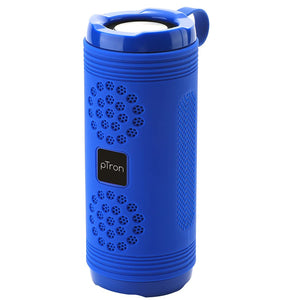 pTron Quinto Evo 8W Wireless Bluetooth 5.0 Speaker with 12Hrs Playtime, Outdoor Speaker with 3.5mm Aux/Micro SD Card/USB Drive Slots, Built-in Mic, Fully Integrated Music & Call Controls (Blue)