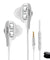 pTron Boom Ultima 4D Dual Driver in-Ear Wired Headphones with Mic - (White)