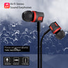 pTron HBE Melo Stereo Sound 3.5mm Audio Jack Wired Earphones with Mic - (Red/Black)