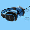 pTron Studio Over-Ear Bluetooth 5.0 Wireless Headphones, Hi-Fi Sound with Deep Bass, 12Hrs Playback, Ergonomic & Lightweight Wireless Headset, Soft Cushions Earpads, Aux Port & Mic - (Blue)