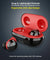 pTron Bassbuds Elite True Wireless Headphones (TWS), Bluetooth 5.0, Hi-Fi Sound with Bass, Passive Noise Cancellation & Mic - (Black & Red)