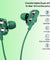 pTron Boom Ultima Dual Driver, in-Ear Gaming Wired Headphones with Mic, Volume Control, Passive Noise Cancelling Earphones with 3.5mm Audio Jack & 1.2M Tangle-Free Cable (Green)