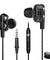 pTron Boom Ultima V2 Dual Driver, in-Ear Gaming Wired Headphones with in-line Mic, Volume Control, Passive Noise Cancelling Boom 3 Earphones with 3.5mm Audio Jack & 1.2M Tangle-Free Cable - (Black)