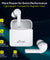 pTron Bassbuds Vista In-Ear True Wireless Bluetooth 5.1 Headphones with Free 5W Wireless Charger, Deep Bass, IPX4 Water/Sweat Resistant, Passive Noise Cancelling Earphone with Built-in HD Mic- (White)
