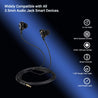 pTron Boom Ultima V2 Dual Driver, in-Ear Gaming Wired Headphones with in-line Mic, Volume Control, Passive Noise Cancelling Boom 3 Earphones with 3.5mm Audio Jack & 1.2M Tangle-Free Cable - (Black)