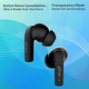 pTron Basspods 992 Active Noise Cancelling (ANC) Bluetooth 5.0 Wireless Headphones with Deep Bass (Black)