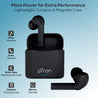pTron Bassbuds Vista in-Ear True Wireless Bluetooth 5.1 Headphones with Free 5W Wireless Charger, Deep Bass, IPX4 Water/Sweat Resistant, Passive Noise Cancelling Earphone with Built-in HD Mic-(Black)