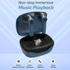 pTron Basspods 281 In-Ear True Wireless Stereo Bluetooth Earbuds (Black/Blue)