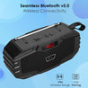 pTron Sonor Lite 5W Wireless Bluetooth 5.0 Speaker with 12Hrs Playtime, Portable Outdoor Speaker with 3.5mm Aux/Micro SD/USB Drive Slots, Built-in Mic, Fully Integrated Music & Call Controls (Black)