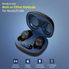 pTron Bassbuds Pro (New) True Wireless Bluetooth 5.1 Headphones with Deep Bass, Touch Control Earbuds, IPX4 Water/Sweat Resistance, Digital Display Case, Earphones with Built-in Mic - (Black & Blue)