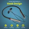 pTron Tangent Plus Magnetic in-Ear Wireless Bluetooth 5.0 Headphones, 15hrs Playback with Deep Bass, TF Player/Selfie Feature, IPX4 Water/Sweat Resistant, Ergonomic Neckband with Mic - (Black & Grey)