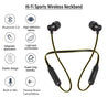 pTron Tangent Lite Magnetic In-Ear Wireless Bluetooth Headphones with Mic - (Black & Yellow)
