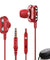 pTron Boom Ultima Dual Driver, in-Ear Gaming Wired Headphones with Mic, Volume Control, Passive Noise Cancelling Earphones with 3.5mm Audio Jack & 1.2M Tangle-Free Cable (Red)