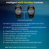 pTron Bassbuds Pro (New) in-Ear True Wireless Bluetooth 5.1 Headphones with Deep Bass, Touch Control Earbuds, IPX4 Water/Sweat Resistance, Digital Display Case, Earphones with Built-in Mic - (Black)
