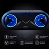 PTron Fusion Bluetooth 5.0 Surround Sound 10W Portable Wireless Speaker with LED Light (Black/Gold)