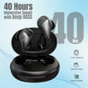 pTron Bassbuds Verse ENC Bluetooth 5.3 Wireless Headphones, 40Hrs Total Playtime, Movie Mode & Deep Bass, Low Latency in-Ear TWS Earbuds, Stereo Calls, Smooth Touch Control & Type-C Charging (Black)