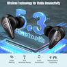 pTron Bassbuds Verse ENC Bluetooth 5.3 Wireless Headphones, 40Hrs Total Playtime, Movie Mode & Deep Bass, Low Latency in-Ear TWS Earbuds, Stereo Calls, Smooth Touch Control & Type-C Charging (Black)