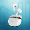 pTron Basspods P481, 60Hrs Playtime, Deep Bass, ENC Stereo Calls Bluetooth Headset  (White, In the Ear)